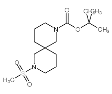 2,8-Diazaspiro[4.5]decane-2-carboxylic acid, 8-(methylsulfonyl)-, 1,1-dimethylethyl ester Structure
