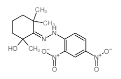 (2Z)-2-[(2,4-dinitrophenyl)hydrazinylidene]-1,3,3-trimethyl-cyclohexan-1-ol Structure