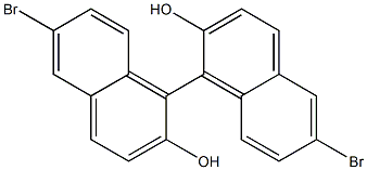 (S)-6,6'-二溴联萘酚结构式