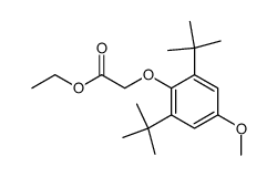 ethyl 2-(2,6-di-tert-butyl-4-methoxyphenoxy)acetate Structure