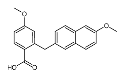 2-((6-methoxy-2-naphthyl)methyl)-4-methoxybenzoic acid Structure