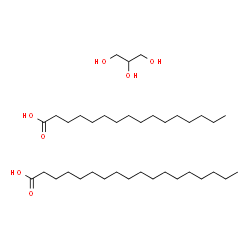 glyceryl palmitostearate Structure