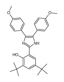 2-(4',6'-di-tert-butyl-2'-hydroxyphenyl)-4,5-bis-(p-methoxyphenyl)imidazole Structure