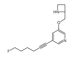 3-[[(2S)-azetidin-2-yl]methoxy]-5-(6-fluorohex-1-ynyl)pyridine Structure