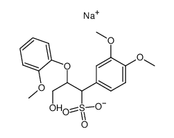 sodium 1-(3',4'-dimethoxyphenyl)-2-(2''-methoxyphenyl)-3-hydroxypropane-1-sulphonate Structure