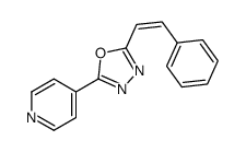 2-(2-phenylethenyl)-5-pyridin-4-yl-1,3,4-oxadiazole结构式