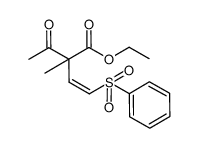 ethyl 2-methyl-3-oxo-2-[(Z)-2-(phenylsulfonyl)vinyl]butanoate结构式