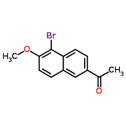 2-乙酰基-5-溴-6-甲氧基萘结构式