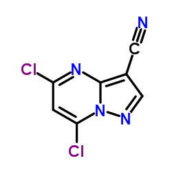 5,7-二氯吡唑并(1,5-a)嘧啶-3-甲腈结构式