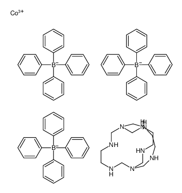 1,3,6,8,10,13,16,19-八氮杂二环[6.6.6]二十烷三(四苯硼酸)钴结构式