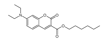 7-(二乙氨基)香豆素-3-羧酸己酯结构式