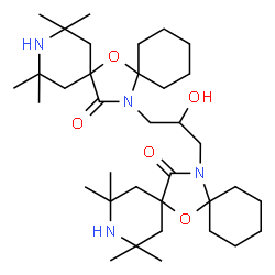 14,14'-(2-hydroxypropane-1,3-diyl)bis[2,2,4,4-tetramethyl-7-oxa-3,14-diazaspiro[5.1.5.2]pentadecan-15-one]结构式
