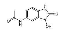 N-(3-hydroxy-2-oxo-indolin-5-yl)-acetamide结构式