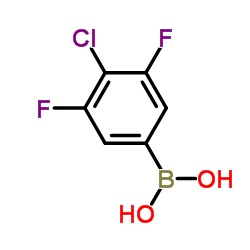 3,5-二氟-4-氯苯硼酸结构式