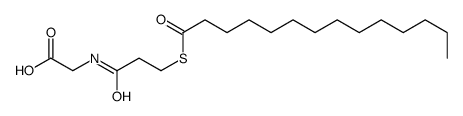 2-(3-tetradecanoylsulfanylpropanoylamino)acetic acid Structure