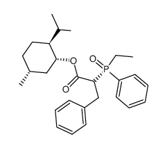 (1R,2S,5R)-2-isopropyl-5-methylcyclohexyl (S)-2-((R)-ethyl(phenyl)phosphoryl)-3-phenylpropanoate结构式