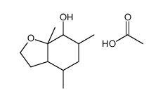 acetic acid,4,6,7a-trimethyl-3,3a,4,5,6,7-hexahydro-2H-1-benzofuran-7-ol结构式