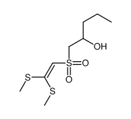1-[2,2-bis(methylsulfanyl)ethenylsulfonyl]pentan-2-ol结构式