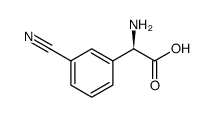 Benzeneacetic acid, α-amino-3-cyano-, (αR) Structure