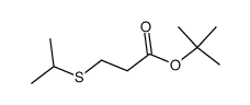 3-(isopropylsulfanyl)propionic acid tert-butyl ester Structure