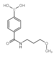 4-(3-甲氧基丙基氨甲酰基)苯基硼酸结构式