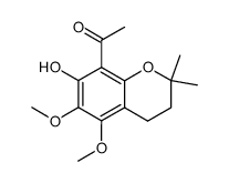 8-acetyl-3,4-dihydro-7-hydroxy-5,6-dimethoxy-2,2-dimethyl-2H-1-benzopyran Structure