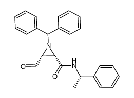 1-benzhydryl-3-formyl-N-((S)-1-phenylethyl)aziridine-2-carboxamide Structure