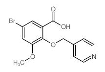 5-Bromo-3-methoxy-2-(pyridin-4-ylmethoxy)benzoic acid Structure