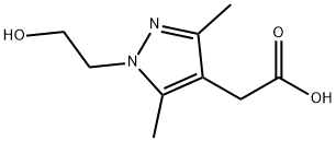 1-(2-羟乙基)-3,5-二甲基-1H-吡唑-4-基]乙酸结构式