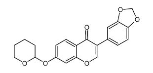 3',4'-methylenedioxy-7-(tetrahydropyran-2-yloxy)isoflavone Structure
