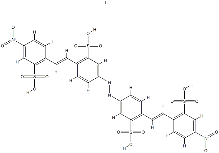 m,m'-azobis[6-[2-(4-nitro-2-sulphophenyl)vinyl]benzenesulphonic] acid, lithium salt结构式