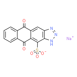 sodium 5,10-dihydro-5,10-dioxo-1H-anthra[2,3-d]triazolesulphonate结构式
