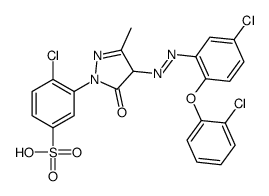 4-chloro-3-[4-[[5-chloro-2-(2-chlorophenoxy)phenyl]azo]-4,5-dihydro-3-methyl-5-oxo-1H-pyrazol-1-yl]benzenesulphonic acid Structure