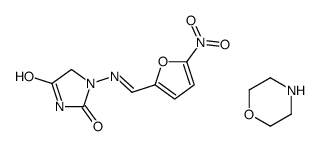 1-[[(5-nitro-2-furyl)methylene]amino]imidazolidine-2,4-dione, compound with morpholine (1:1) Structure