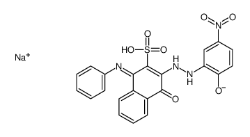 sodium 4-hydroxy-3-[(2-hydroxy-5-nitrophenyl)azo](phenylamino)naphthalene-2-sulphonate结构式
