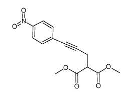 1,3-dimethyl 2-(3-(4-nitrophenyl)prop-2-yn-1-yl)malonate Structure
