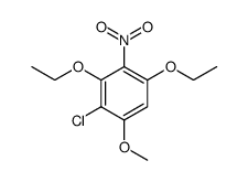1,3-diethoxy-4-chloro-5-methoxy-2-nitro-benzene结构式