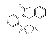 1-acetoxy-1-phenyl-2-trimethylsilylethyl phenyl sulphone Structure