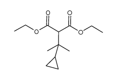 2-(1-cyclopropyl-1-methyl-ethyl)-malonic acid diethyl ester结构式