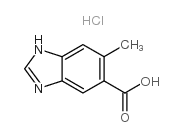 6-甲基苯并咪唑-5-甲酸盐酸盐结构式