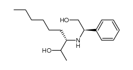 (3S)-3-(((R)-2-hydroxy-1-phenylethyl)amino)nonan-2-ol结构式