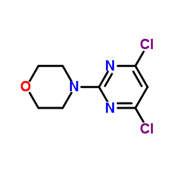 2-吗啉基-4,6-二氯嘧啶结构式