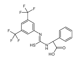 (2R)-2-[[3,5-bis(trifluoromethyl)phenyl]carbamothioylamino]-2-phe nyl-acetic acid Structure
