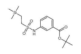 3-[2-(trimethylsilanyl)ethanesulfonylamino]benzoic acid tert-butyl ester结构式