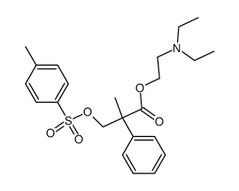 (-)-2-(diethylamino)ethyl 2-methyl-2-phenyl-3-(tosyloxy)propanoate Structure