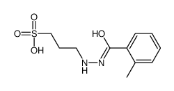 3-[2-(2-methylbenzoyl)hydrazinyl]propane-1-sulfonic acid结构式
