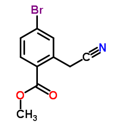 4-溴-2-氰基苯甲酸甲酯结构式