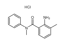 2-amino-3-methyl-benzoic acid-(N-methyl-anilide), hydrochloride Structure