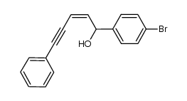 (Z)-1-(4-bromophenyl)-5-phenyl-pent-2-en-4-yn-1-ol Structure