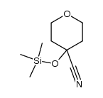 4-((trimethylsilyl)oxy)tetrahydro-2H-pyran-4-carbonitrile结构式